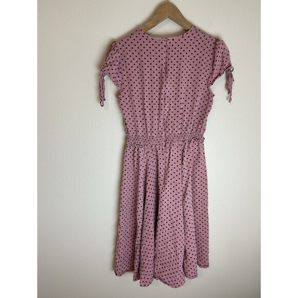 Gal Meets Glam Collection Dress 6 Corinne Pink Polka Dot A-line Midi Pinup Retro - Picture 3 of 6